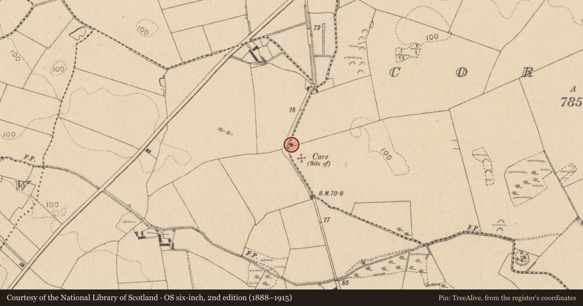 Ordnance Survey six-inch map, 2nd edition (1888–1915) covering the location of Well, Corderry, County Louth, with a pin at the register's coordinates