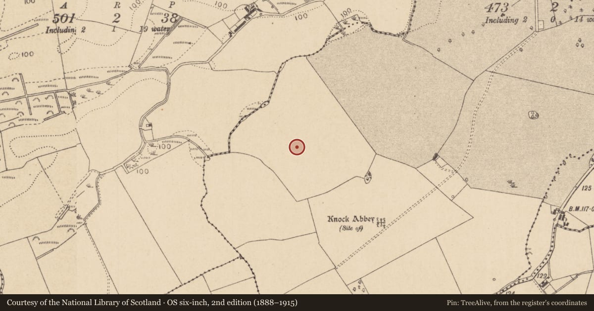 Ordnance Survey six-inch map, 2nd edition (1888–1915) covering the location of Enclosure, Thomastown (Ardee By., Philipstown Par.), County Louth, with a pin at the register's coordinates