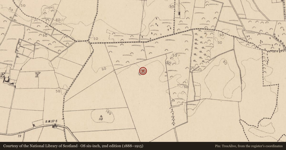Ordnance Survey six-inch map, 2nd edition (1888–1915) covering the location of Ringfort - rath, Christianstown, County Louth, with a pin at the register's coordinates
