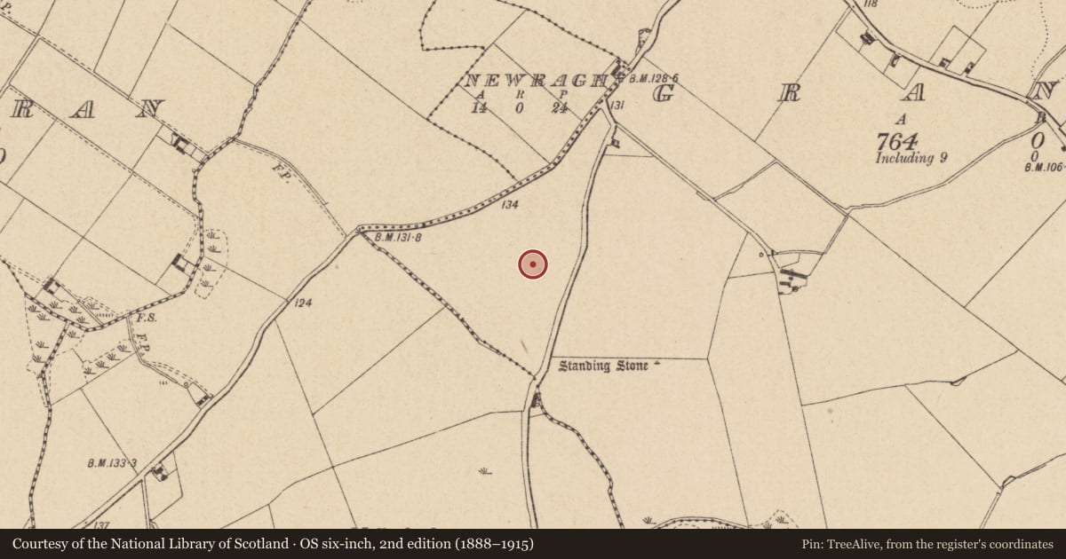 Ordnance Survey six-inch map, 2nd edition (1888–1915) covering the location of Enclosure, Summerhill, County Louth, with a pin at the register's coordinates