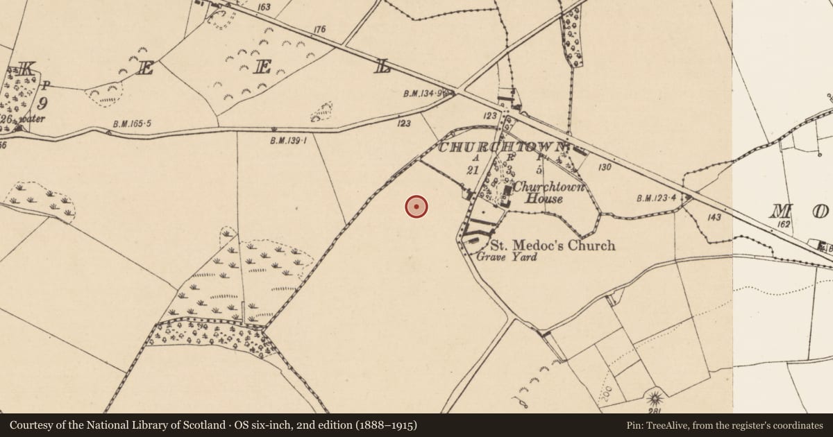 Ordnance Survey six-inch map, 2nd edition (1888–1915) covering the location of Earthwork, Stormanstown, County Louth, with a pin at the register's coordinates