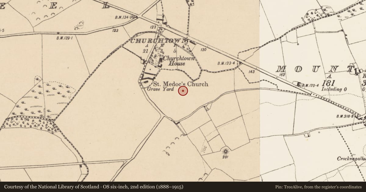 Ordnance Survey six-inch map, 2nd edition (1888–1915) covering the location of Settlement deserted - medieval, Stormanstown, County Louth, with a pin at the register's coordinates