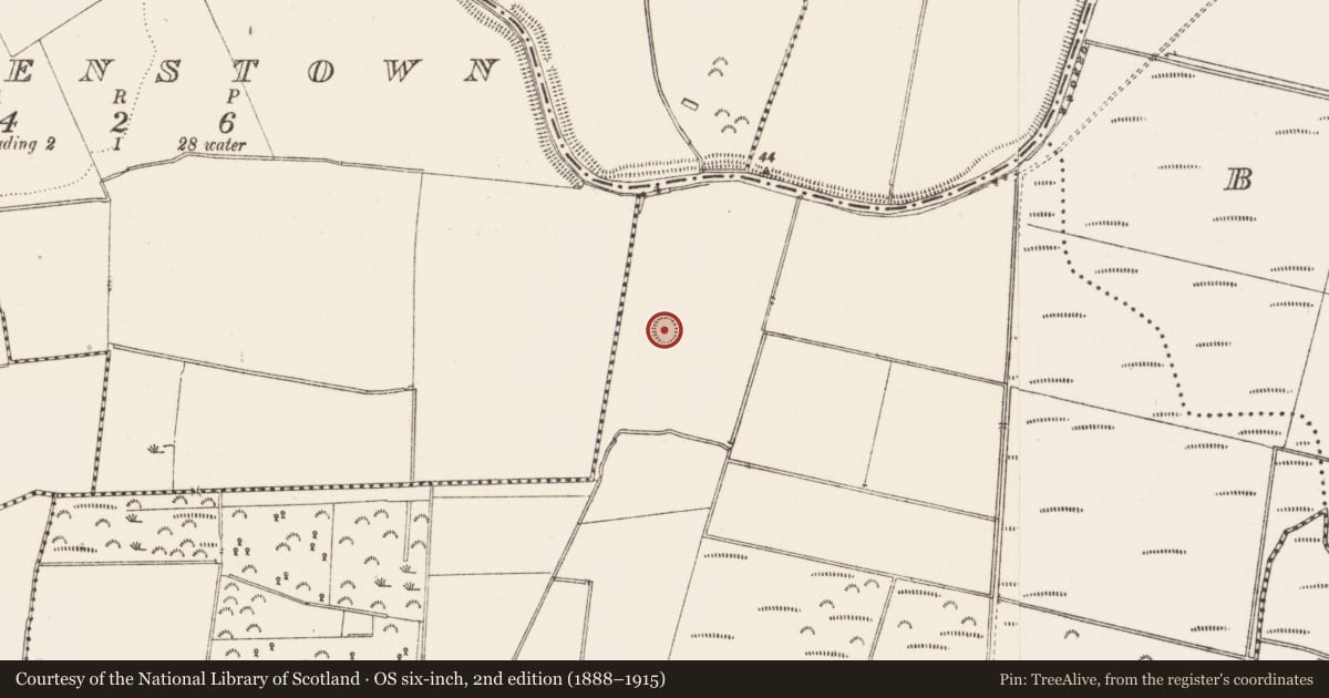 Ordnance Survey six-inch map, 2nd edition (1888–1915) covering the location of Earthwork, Drumcashel, County Louth, with a pin at the register's coordinates