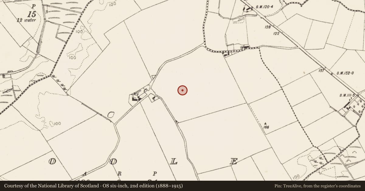 Ordnance Survey six-inch map, 2nd edition (1888–1915) covering the location of Souterrain, Coole, County Louth, with a pin at the register's coordinates