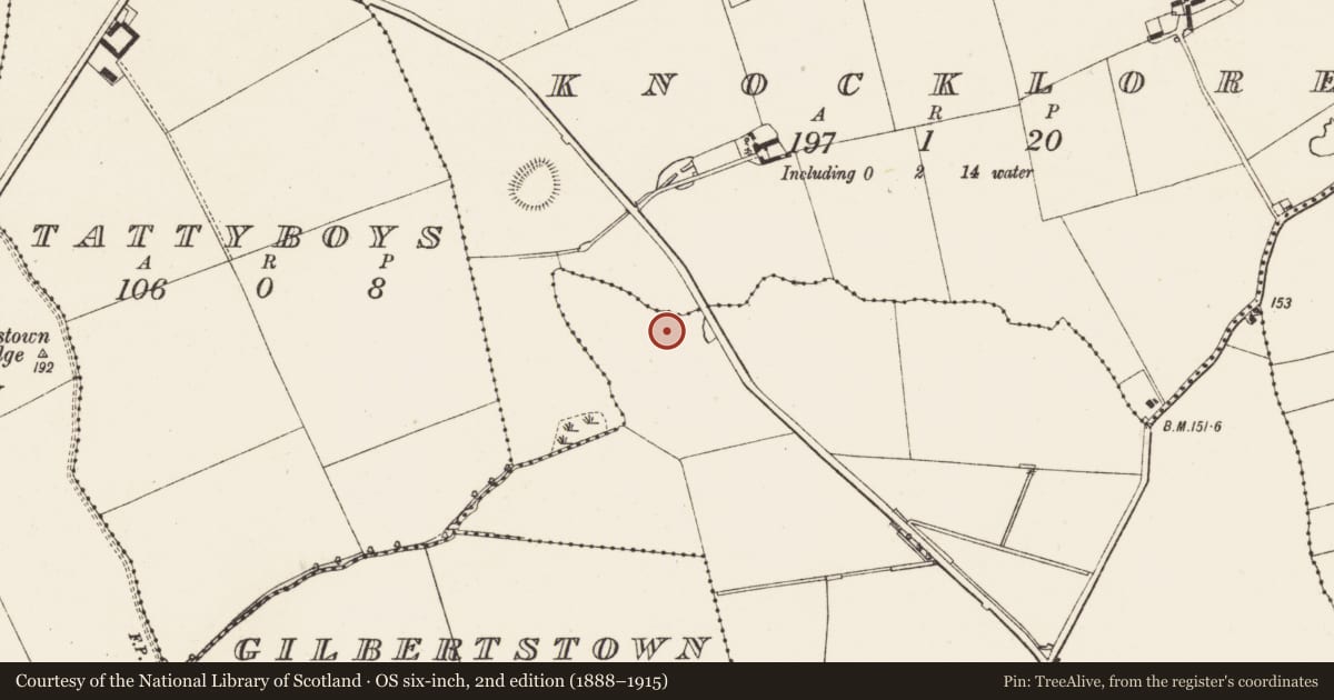 Ordnance Survey six-inch map, 2nd edition (1888–1915) covering the location of Fulacht fia, Cookstown, County Louth, with a pin at the register's coordinates