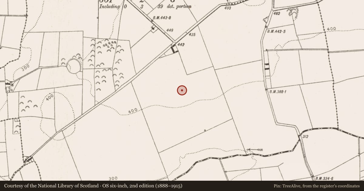 Ordnance Survey six-inch map, 2nd edition (1888–1915) covering the location of Enclosure, Millockstown, County Louth, with a pin at the register's coordinates