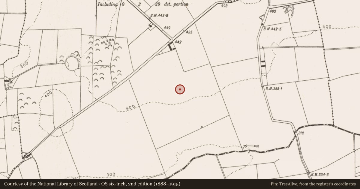 Ordnance Survey six-inch map, 2nd edition (1888–1915) covering the location of Ringfort - rath, Millockstown, County Louth, with a pin at the register's coordinates