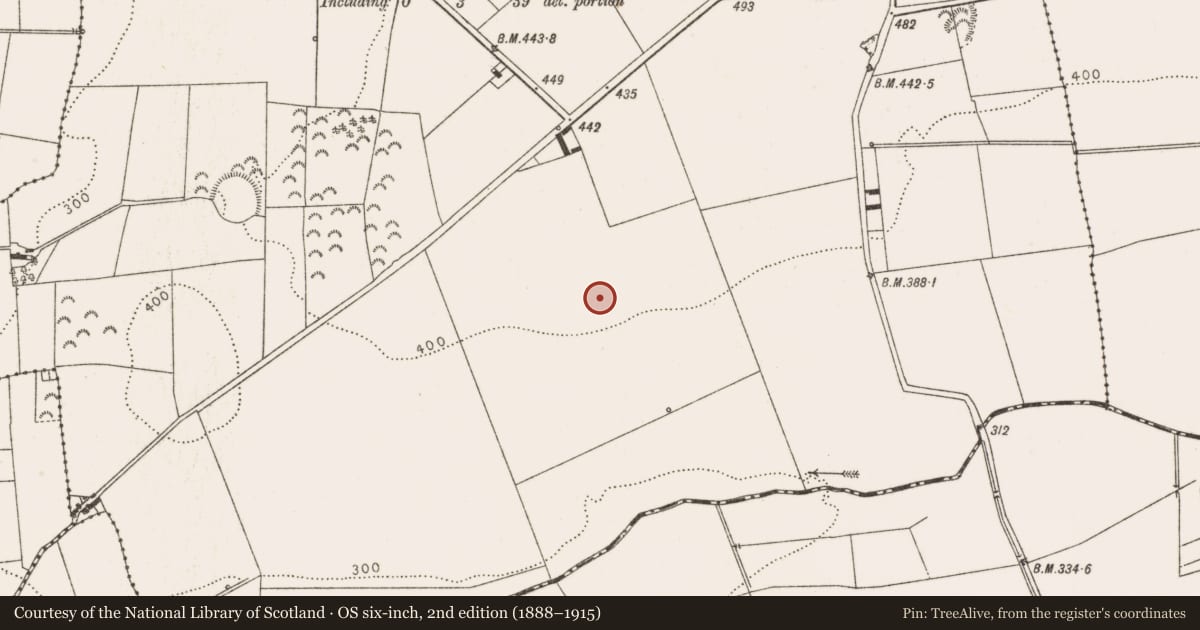 Ordnance Survey six-inch map, 2nd edition (1888–1915) covering the location of Enclosure, Millockstown, County Louth, with a pin at the register's coordinates