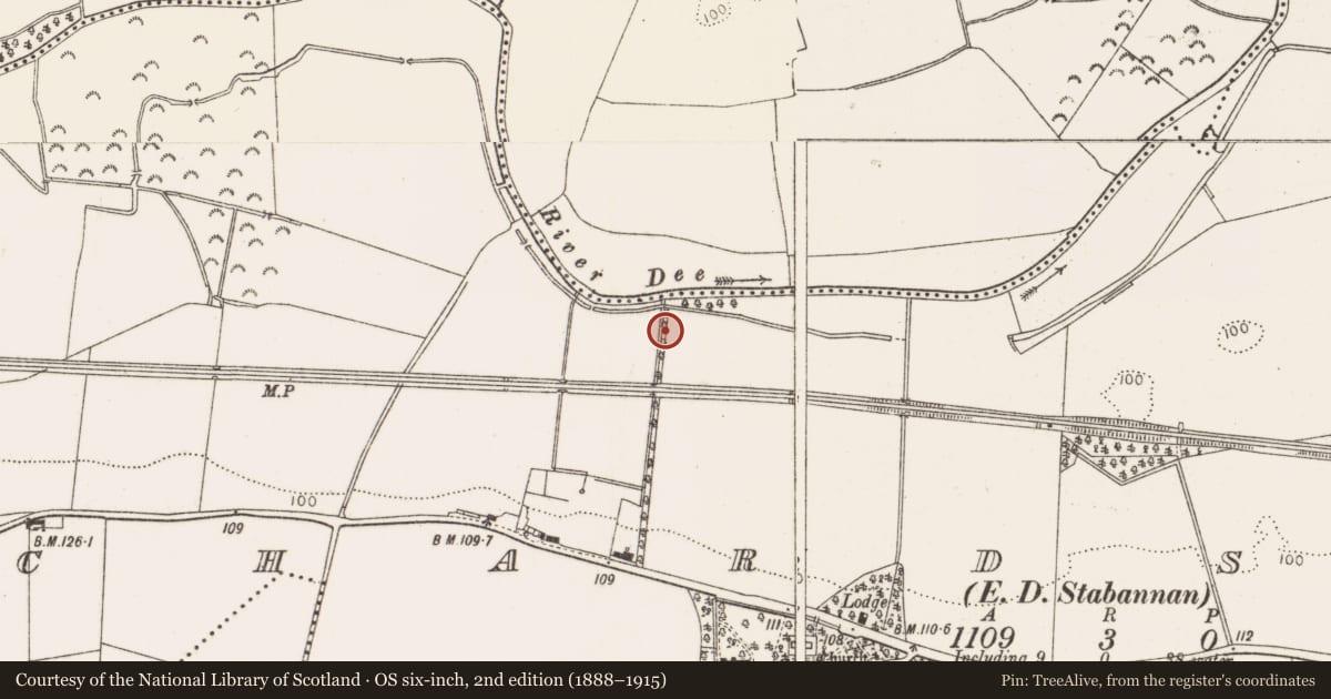 Ordnance Survey six-inch map, 2nd edition (1888–1915) covering the location of Fulacht fia, Richardstown (Ardee By., Richardstown Par.), County Louth, with a pin at the register's coordinates