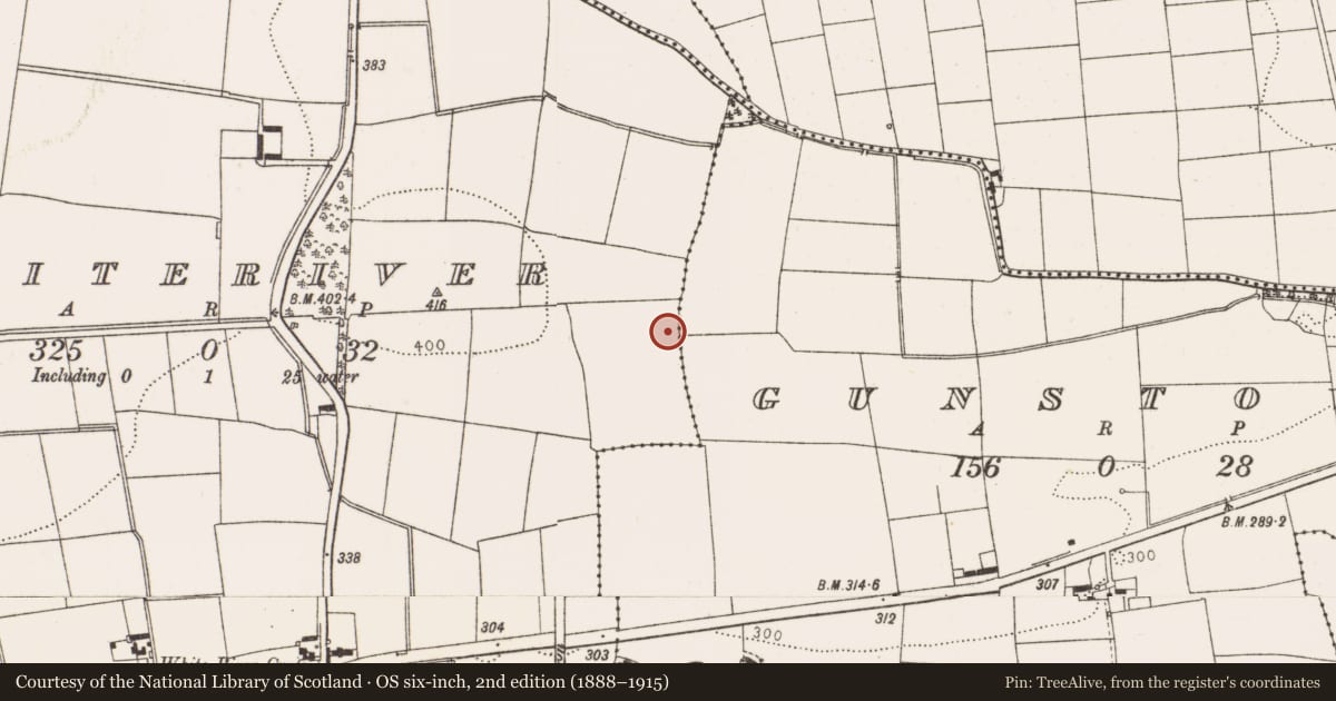 Ordnance Survey six-inch map, 2nd edition (1888–1915) covering the location of Enclosure, Whiteriver, County Louth, with a pin at the register's coordinates