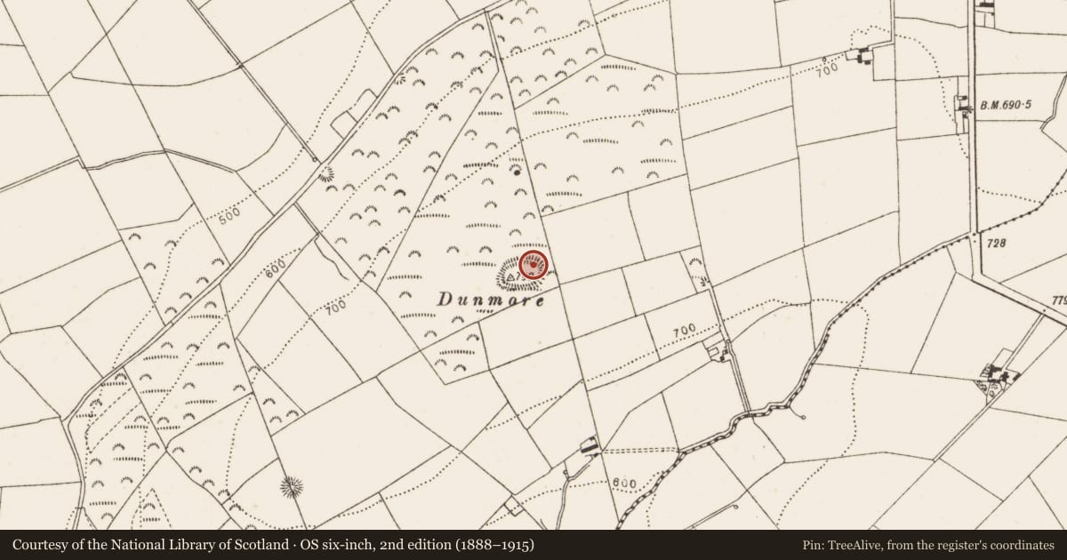 Ordnance Survey six-inch map, 2nd edition (1888–1915) covering the location of Barrow - unclassified, Belpatrick, County Louth, with a pin at the register's coordinates