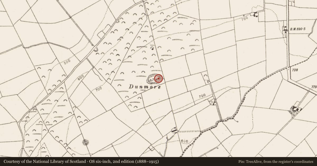 Ordnance Survey six-inch map, 2nd edition (1888–1915) covering the location of Barrow - unclassified, Belpatrick, County Louth, with a pin at the register's coordinates