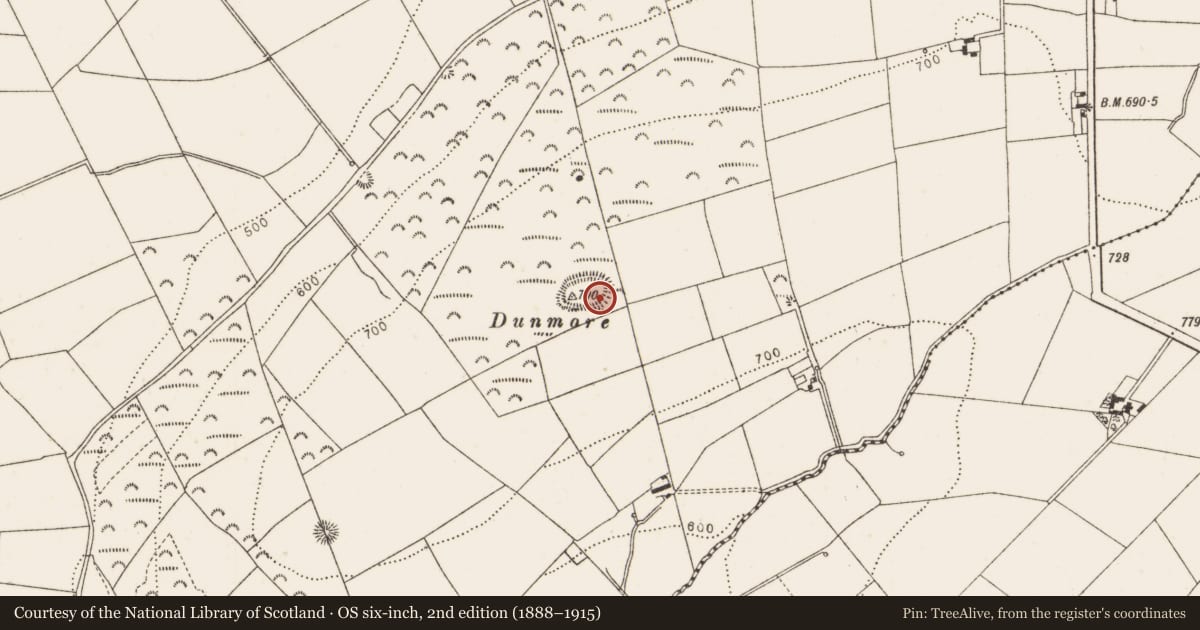 Ordnance Survey six-inch map, 2nd edition (1888–1915) covering the location of Barrow - unclassified, Belpatrick, County Louth, with a pin at the register's coordinates