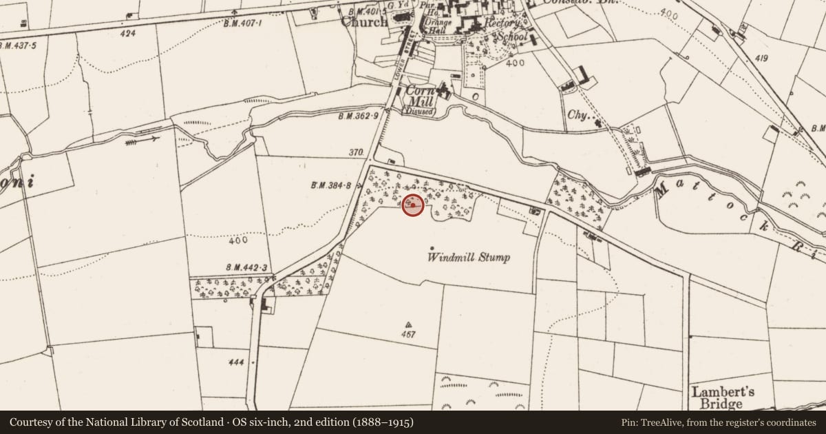 Ordnance Survey six-inch map, 2nd edition (1888–1915) covering the location of Pit-burial, Collon, County Louth, with a pin at the register's coordinates