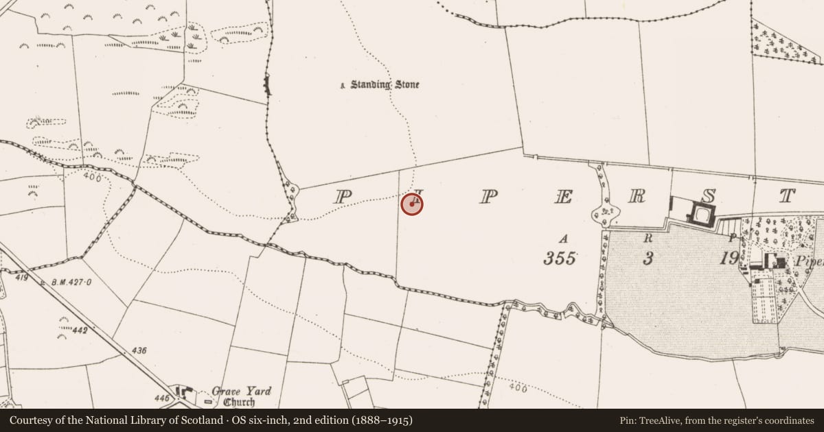 Ordnance Survey six-inch map, 2nd edition (1888–1915) covering the location of Excavation - miscellaneous, Piperstown, County Louth, with a pin at the register's coordinates