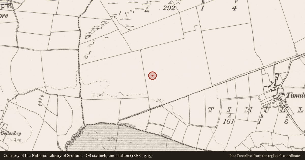 Ordnance Survey six-inch map, 2nd edition (1888–1915) covering the location of Enclosure, Barabona, County Louth, with a pin at the register's coordinates