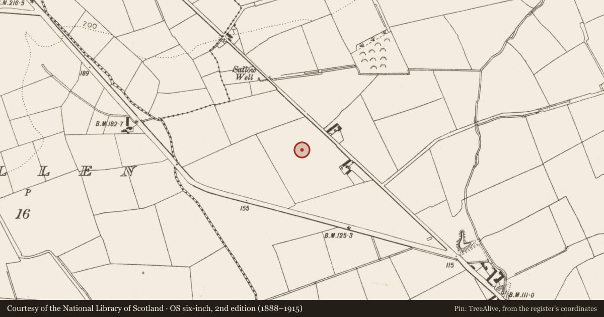 Ordnance Survey six-inch map, 2nd edition (1888–1915) covering the location of Souterrain, Mell, County Louth, with a pin at the register's coordinates