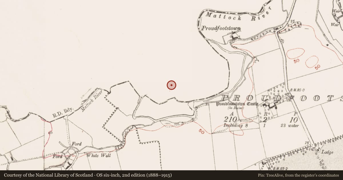 Ordnance Survey six-inch map, 2nd edition (1888–1915) covering the location of Enclosure, Littlegrange, County Louth, with a pin at the register's coordinates