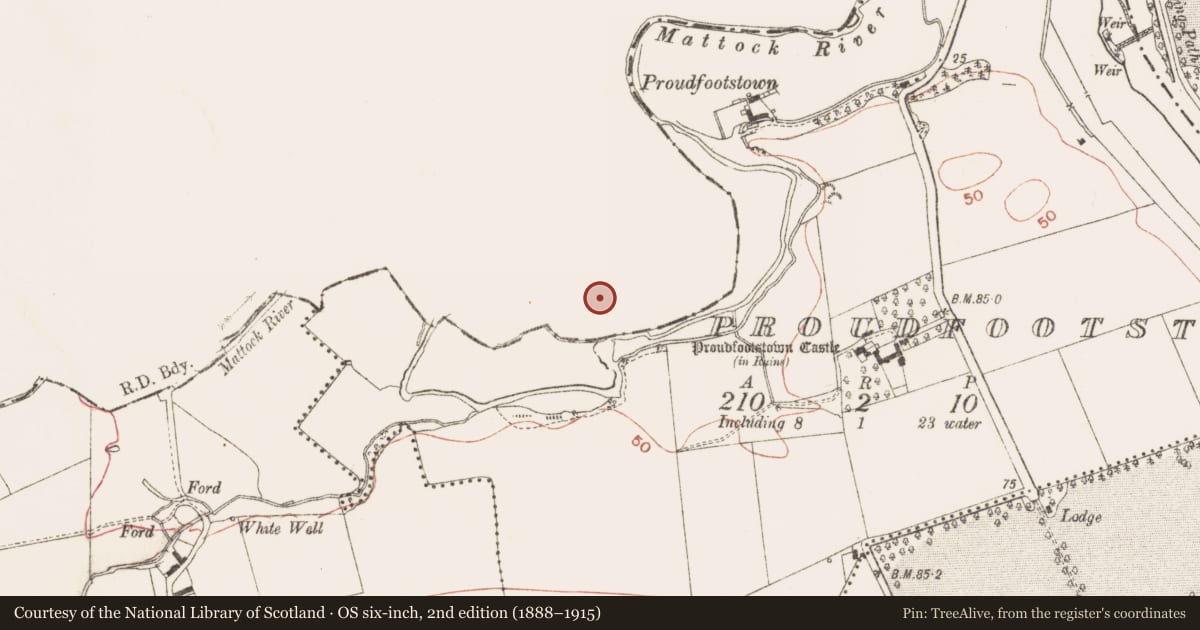 Ordnance Survey six-inch map, 2nd edition (1888–1915) covering the location of Enclosure, Littlegrange, County Louth, with a pin at the register's coordinates
