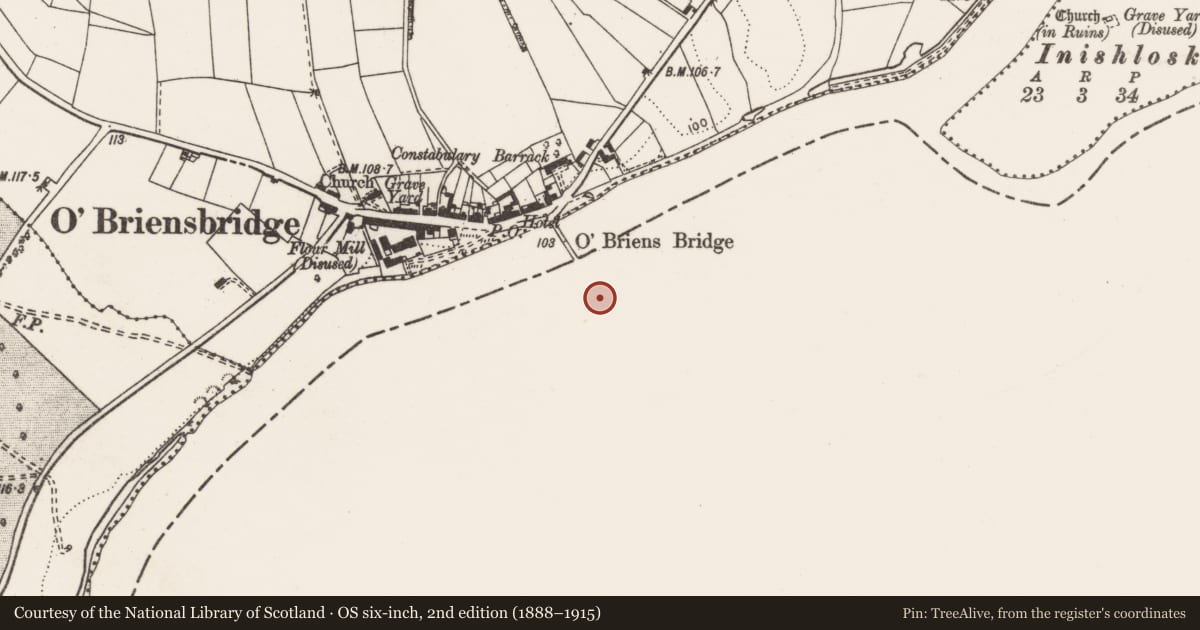 Ordnance Survey six-inch map, 2nd edition (1888–1915) covering the location of Castle - unclassified, Montpelier, County Limerick, with a pin at the register's coordinates