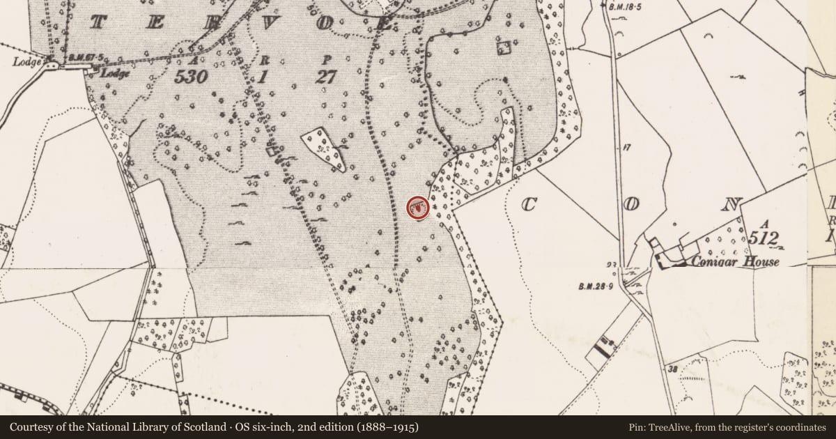 Ordnance Survey six-inch map, 2nd edition (1888–1915) covering the location of Ringfort - unclassified, Tervoe, County Limerick, with a pin at the register's coordinates