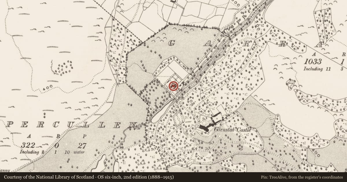 Ordnance Survey six-inch map, 2nd edition (1888–1915) covering the location of Architectural fragment, Garranbane, County Limerick, with a pin at the register's coordinates