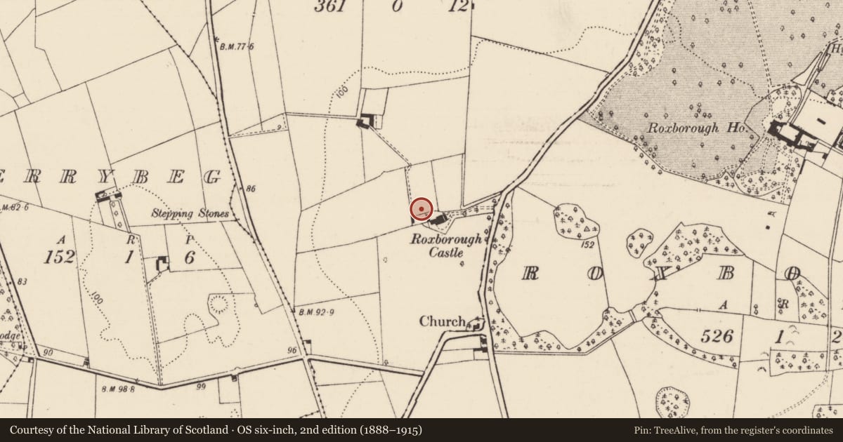 Ordnance Survey six-inch map, 2nd edition (1888–1915) covering the location of Ringfort - cashel, Ballyclogh, County Limerick, with a pin at the register's coordinates