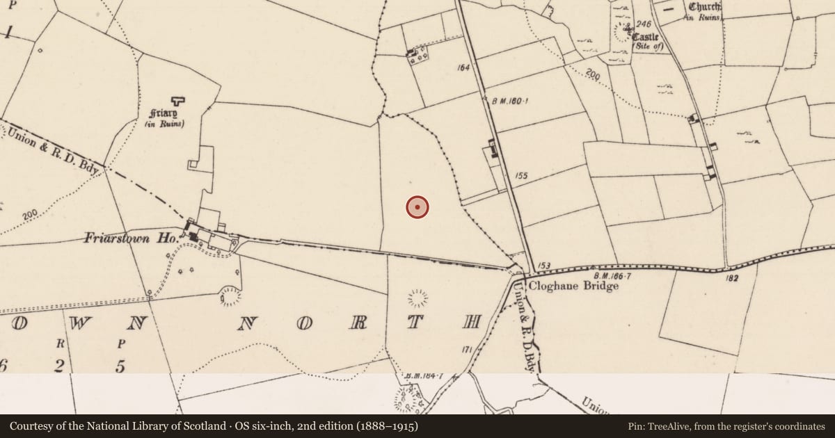 Ordnance Survey six-inch map, 2nd edition (1888–1915) covering the location of Ringfort - rath, Friarstown, County Limerick, with a pin at the register's coordinates