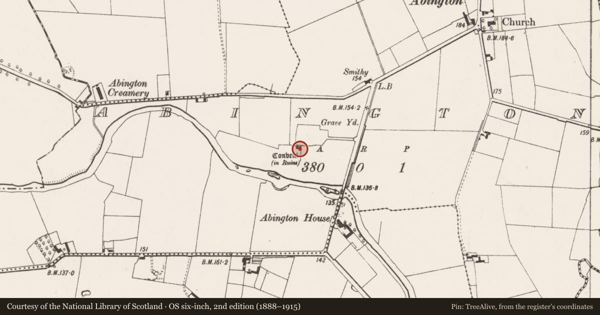Ordnance Survey six-inch map, 2nd edition (1888–1915) covering the location of House - 16th century, Abington, County Limerick, with a pin at the register's coordinates
