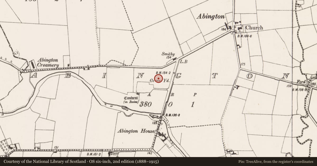 Ordnance Survey six-inch map, 2nd edition (1888–1915) covering the location of House - 16th century, Abington, County Limerick, with a pin at the register's coordinates