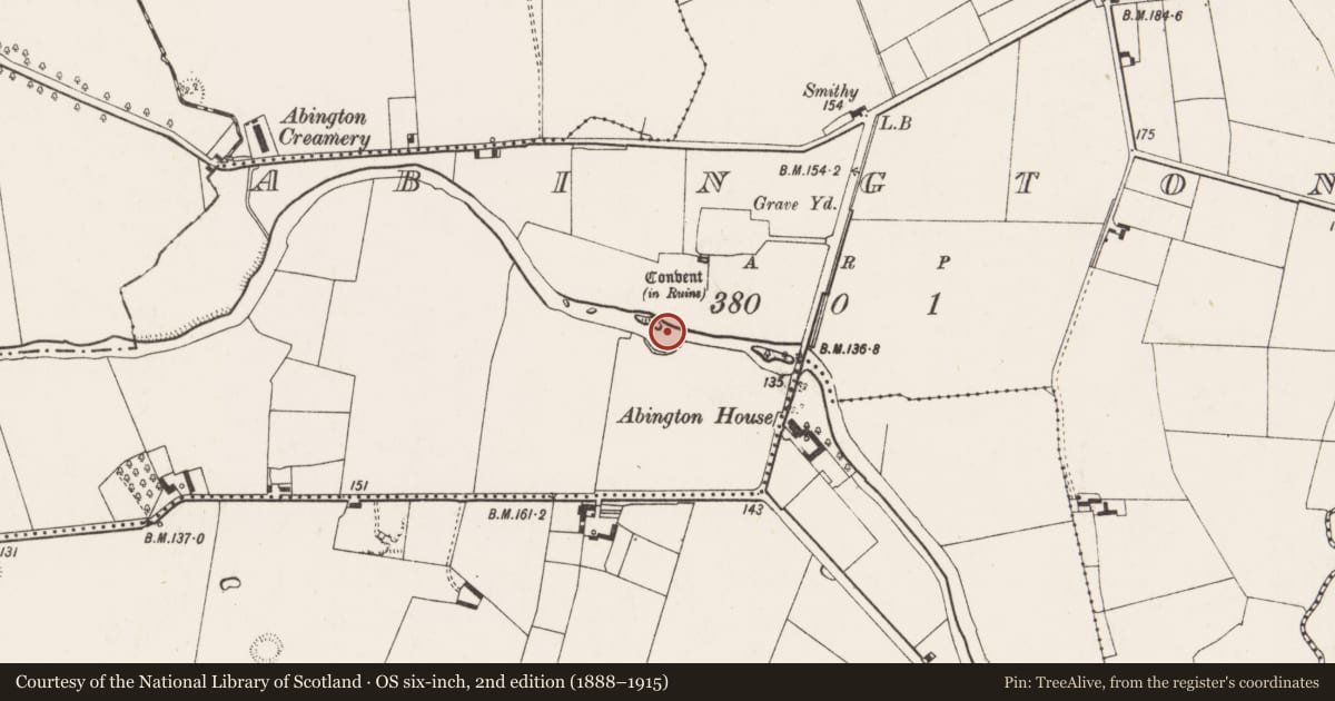 Ordnance Survey six-inch map, 2nd edition (1888–1915) covering the location of Weir - fish, Abington, County Limerick, with a pin at the register's coordinates