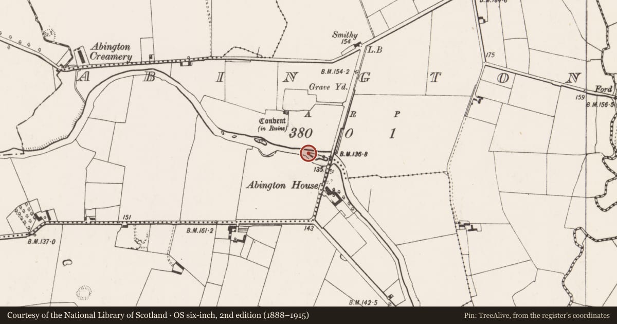 Ordnance Survey six-inch map, 2nd edition (1888–1915) covering the location of Weir - fish, Abington, County Limerick, with a pin at the register's coordinates