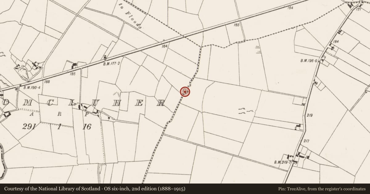 Ordnance Survey six-inch map, 2nd edition (1888–1915) covering the location of Mound, Dromcluher, County Limerick, with a pin at the register's coordinates