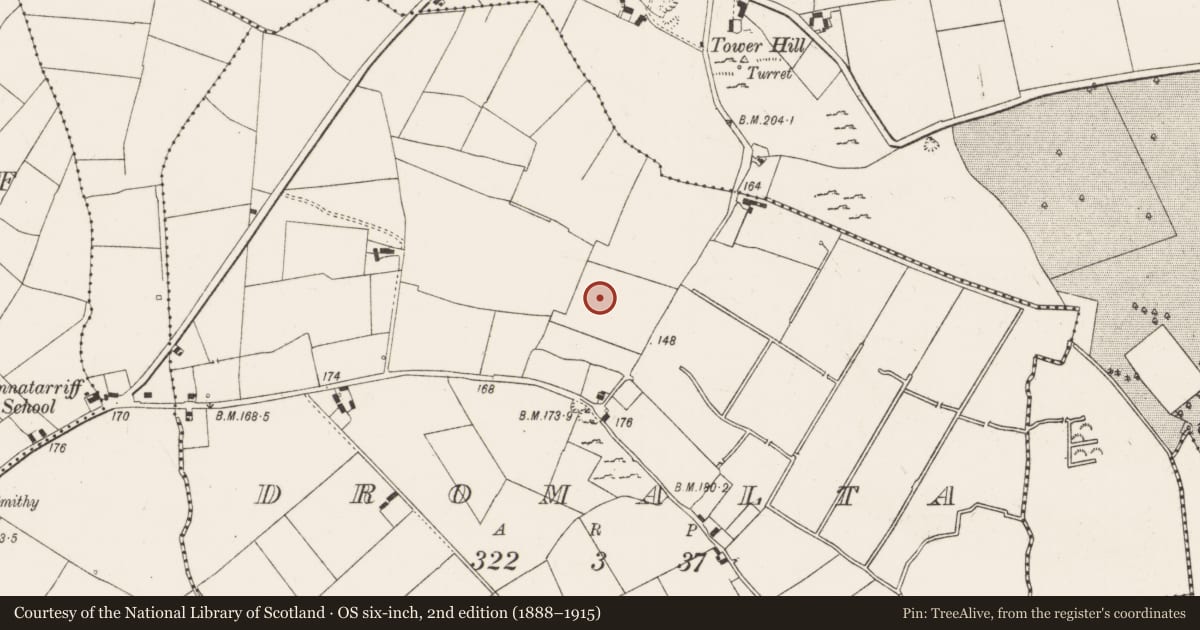 Ordnance Survey six-inch map, 2nd edition (1888–1915) covering the location of Barrow - unclassified, Dromalta, County Limerick, with a pin at the register's coordinates