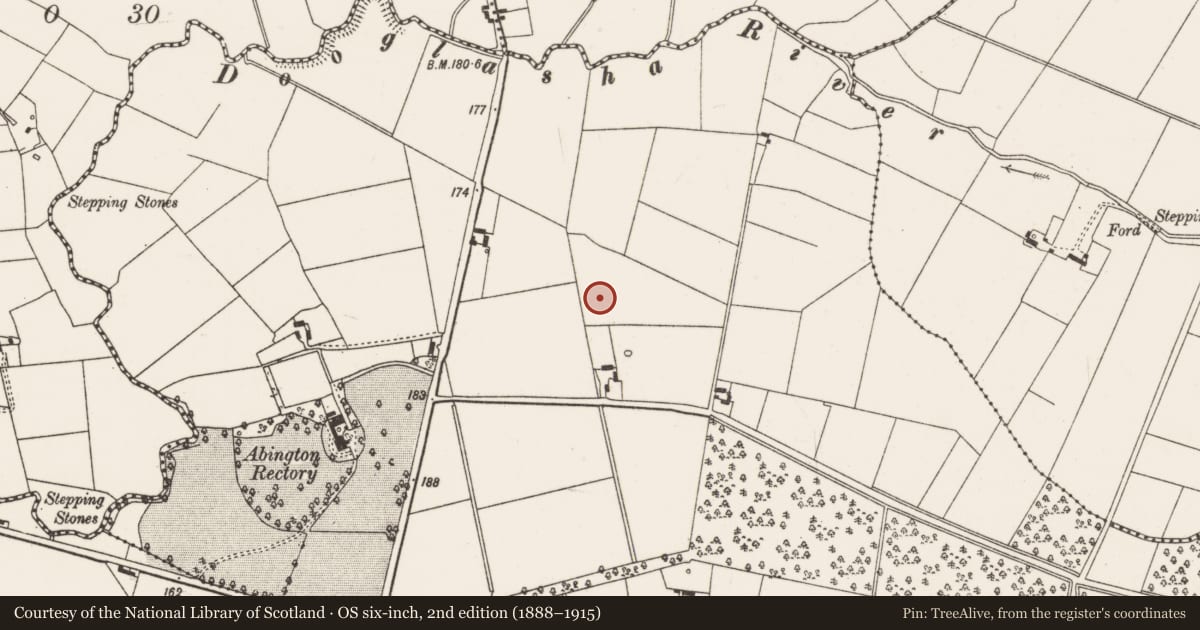 Ordnance Survey six-inch map, 2nd edition (1888–1915) covering the location of Enclosure, Cappanouk, County Limerick, with a pin at the register's coordinates