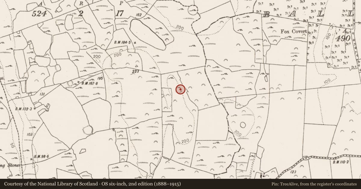 Ordnance Survey six-inch map, 2nd edition (1888–1915) covering the location of Ringfort - rath, Craggs, County Limerick, with a pin at the register's coordinates