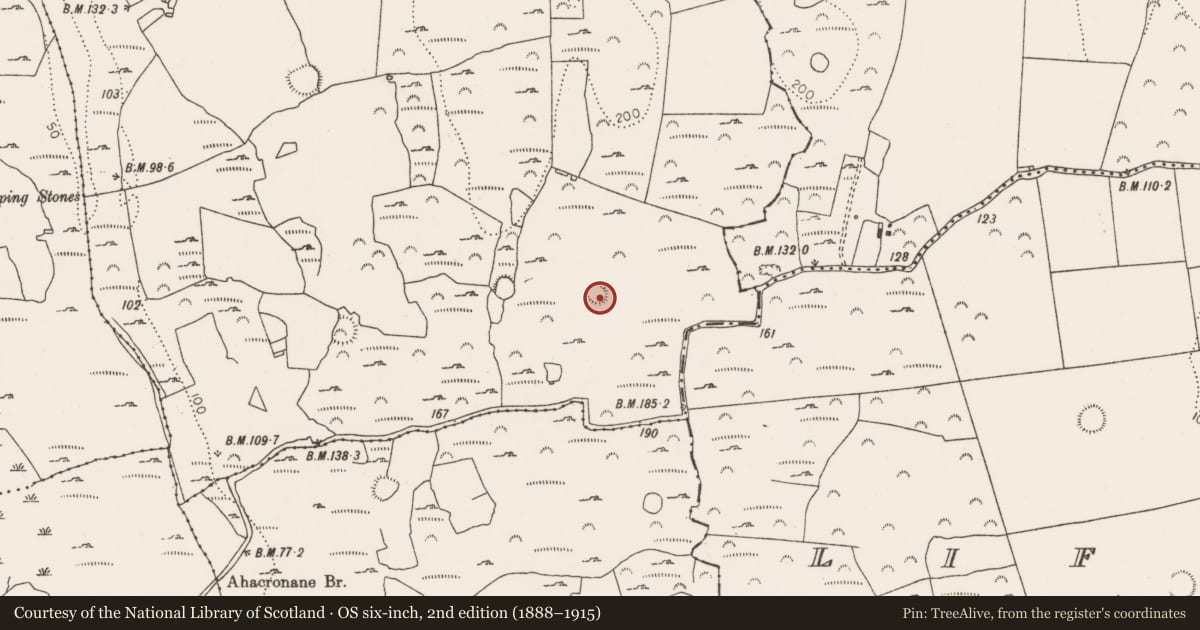Ordnance Survey six-inch map, 2nd edition (1888–1915) covering the location of Enclosure, Craggs, County Limerick, with a pin at the register's coordinates