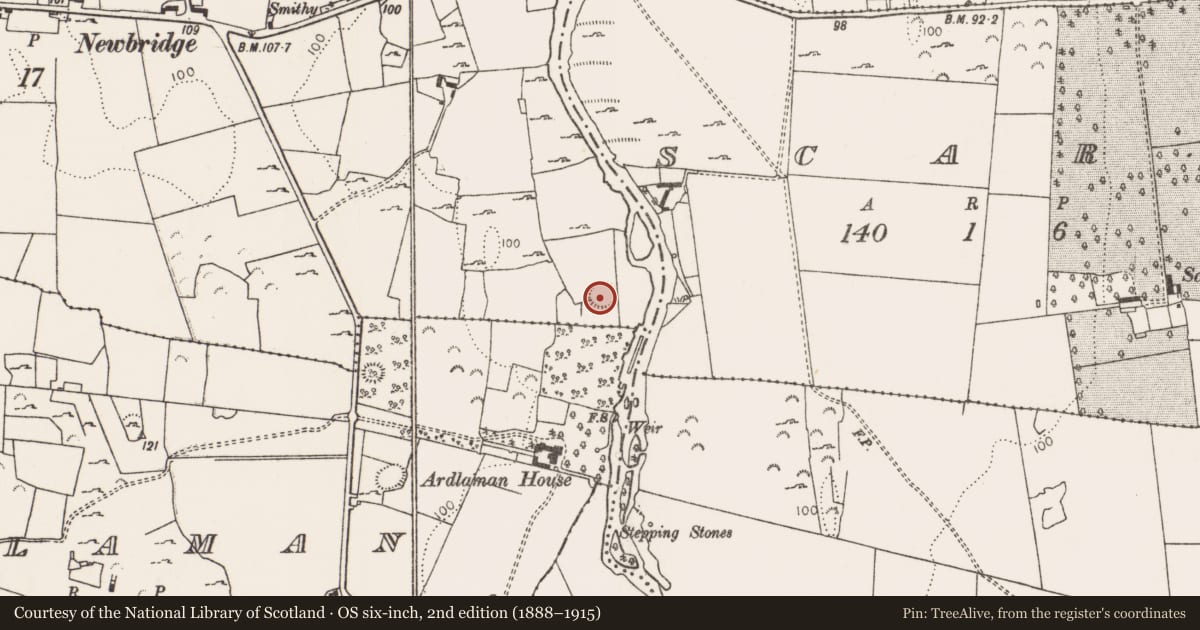 Ordnance Survey six-inch map, 2nd edition (1888–1915) covering the location of Ringfort - rath, Ballyan, County Limerick, with a pin at the register's coordinates