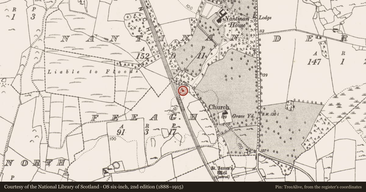 Ordnance Survey six-inch map, 2nd edition (1888–1915) covering the location of Mill - unclassified, Feeagh, County Limerick, with a pin at the register's coordinates