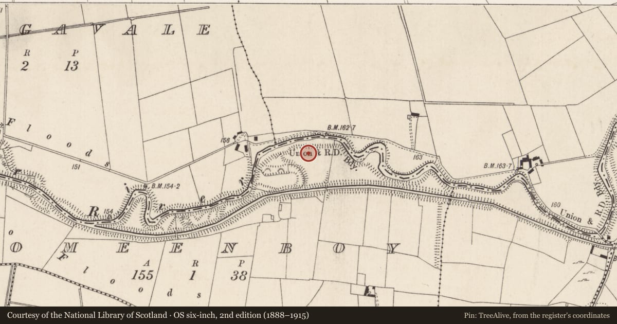 Ordnance Survey six-inch map, 2nd edition (1888–1915) covering the location of Barrow - ring-barrow, Dromeenboy, County Limerick, with a pin at the register's coordinates