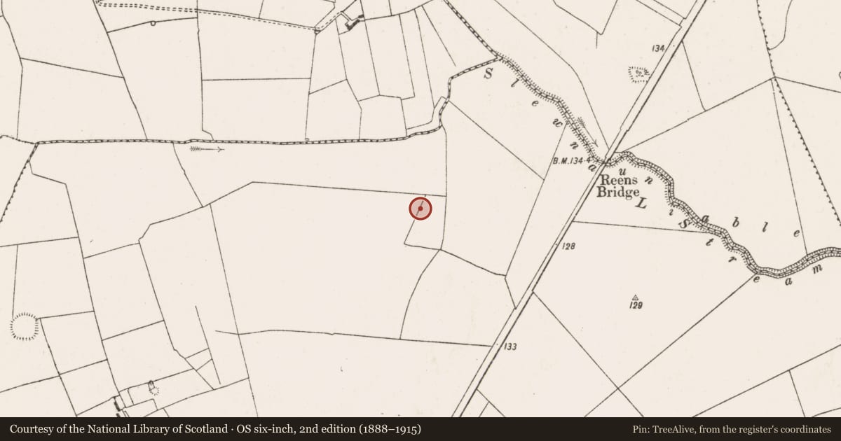 Ordnance Survey six-inch map, 2nd edition (1888–1915) covering the location of Enclosure, Coolanoran, County Limerick, with a pin at the register's coordinates