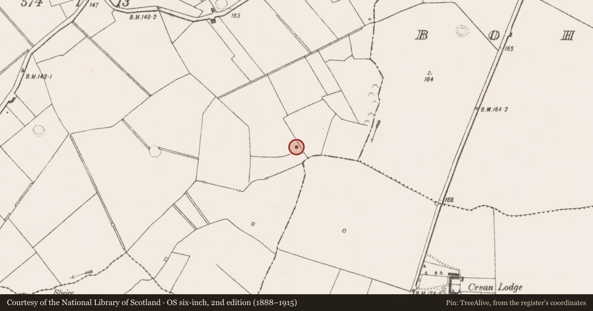 Ordnance Survey six-inch map, 2nd edition (1888–1915) covering the location of Enclosure, Dunkip, County Limerick, with a pin at the register's coordinates