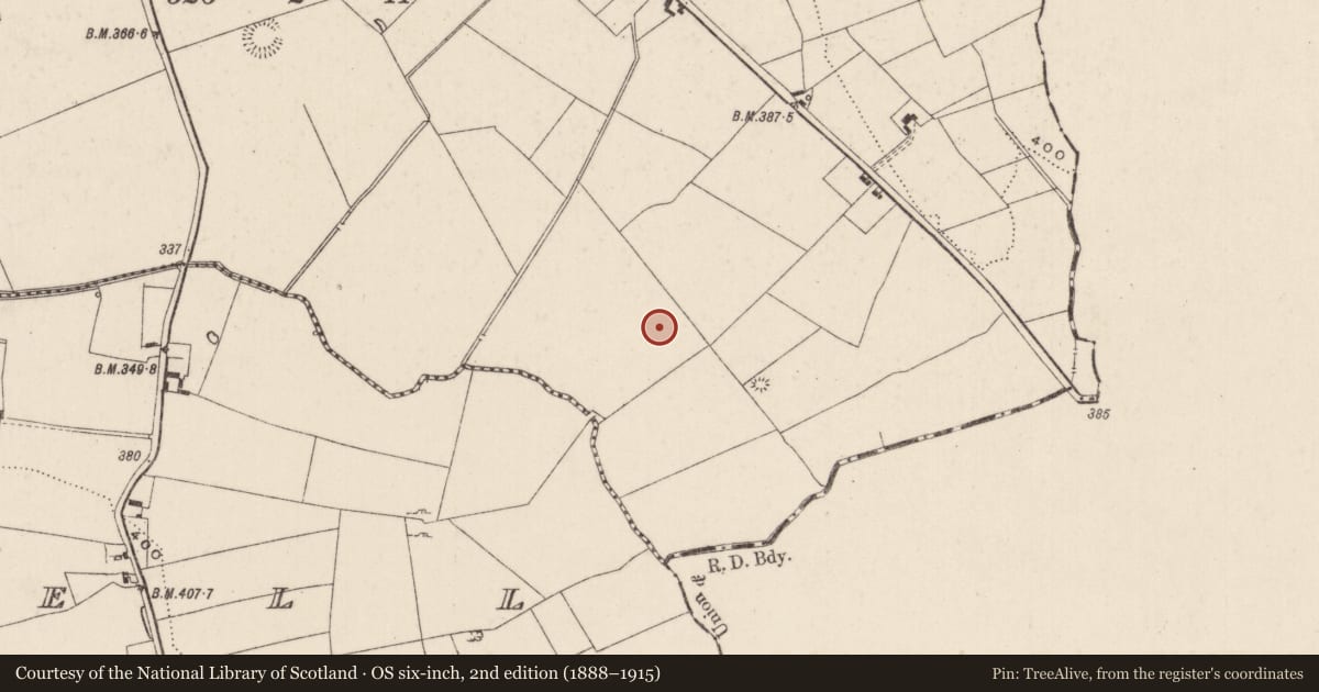 Ordnance Survey six-inch map, 2nd edition (1888–1915) covering the location of Barrow - ring-barrow, Carrickittle, County Limerick, with a pin at the register's coordinates