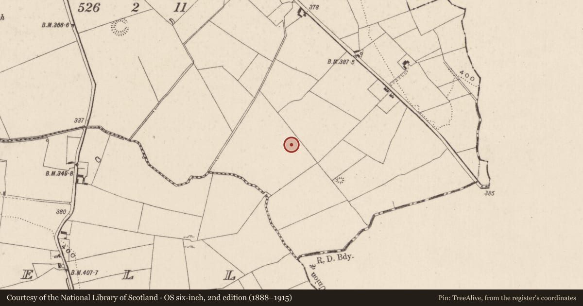 Ordnance Survey six-inch map, 2nd edition (1888–1915) covering the location of Barrow - ring-barrow, Carrickittle, County Limerick, with a pin at the register's coordinates