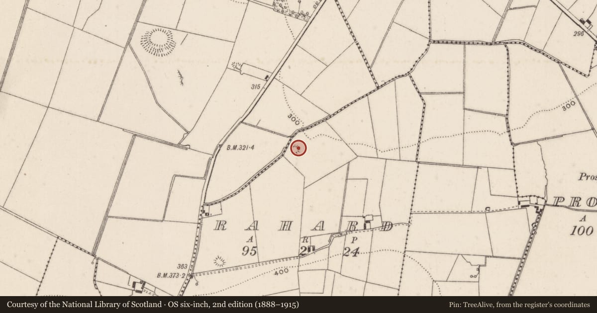 Ordnance Survey six-inch map, 2nd edition (1888–1915) covering the location of Barrow - unclassified, Rahard, County Limerick, with a pin at the register's coordinates