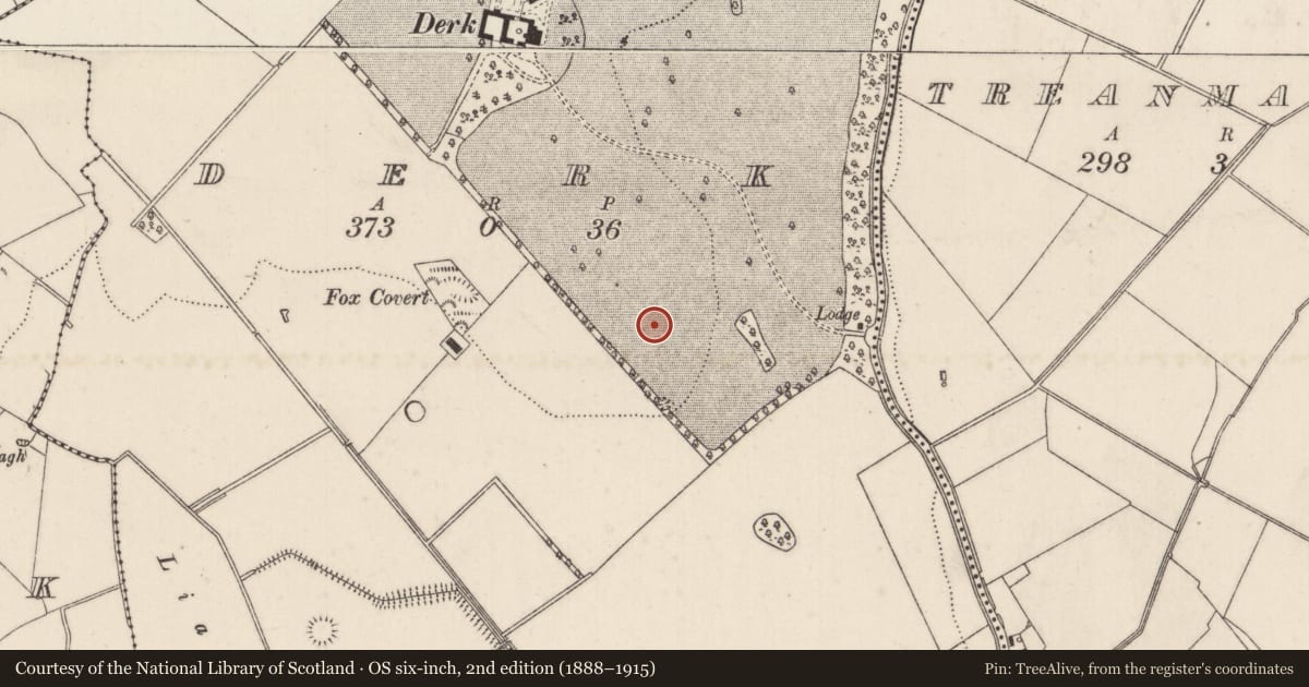 Ordnance Survey six-inch map, 2nd edition (1888–1915) covering the location of Barrow - unclassified, Derk, County Limerick, with a pin at the register's coordinates