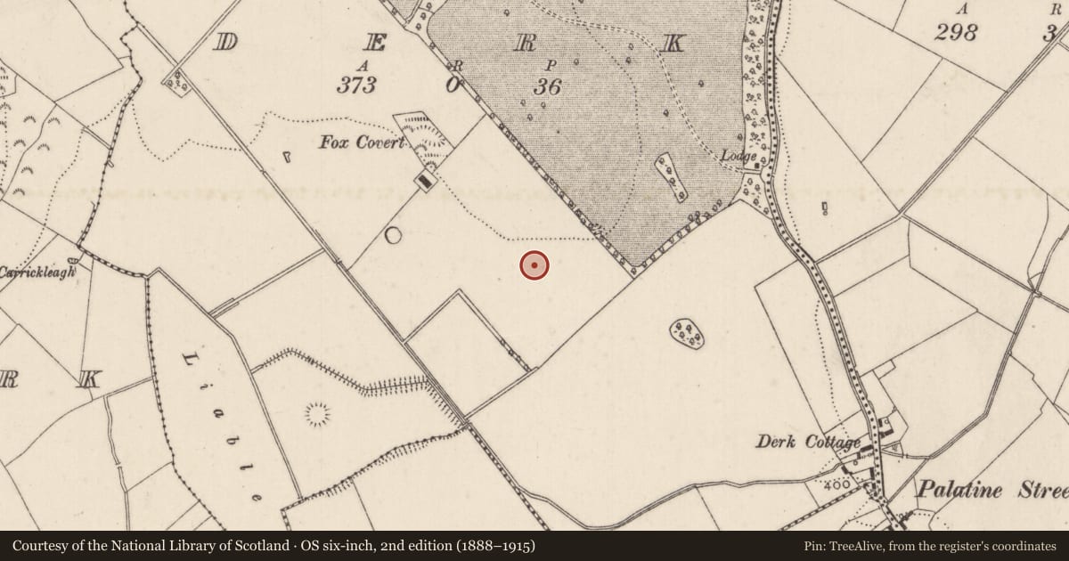 Ordnance Survey six-inch map, 2nd edition (1888–1915) covering the location of Barrow - unclassified, Derk, County Limerick, with a pin at the register's coordinates