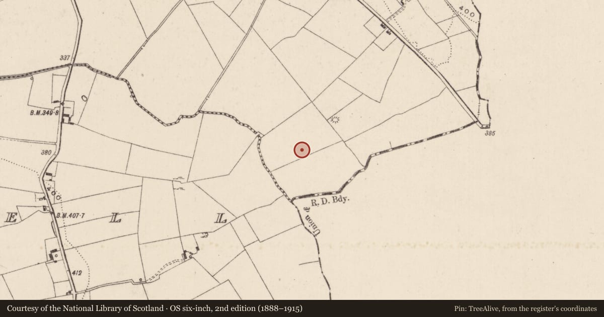 Ordnance Survey six-inch map, 2nd edition (1888–1915) covering the location of Enclosure, Carrickittle, County Limerick, with a pin at the register's coordinates
