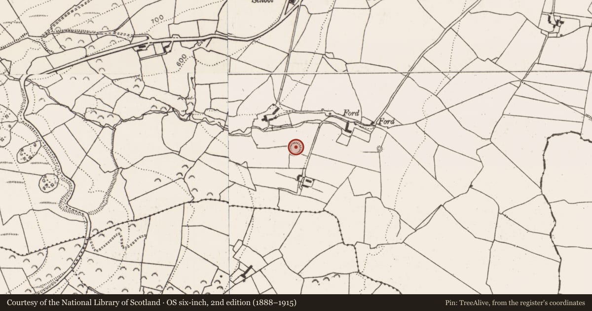 Ordnance Survey six-inch map, 2nd edition (1888–1915) covering the location of Ringfort - rath, Ballyine, County Limerick, with a pin at the register's coordinates