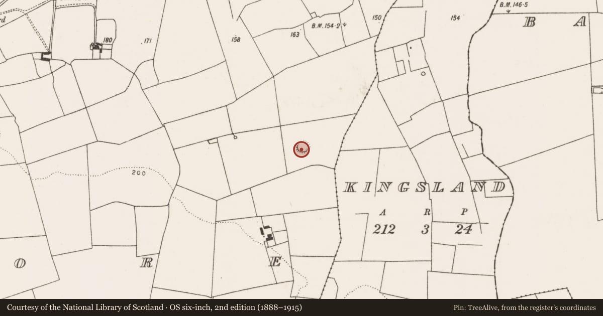 Ordnance Survey six-inch map, 2nd edition (1888–1915) covering the location of Ringfort - rath, Kilmore, County Limerick, with a pin at the register's coordinates